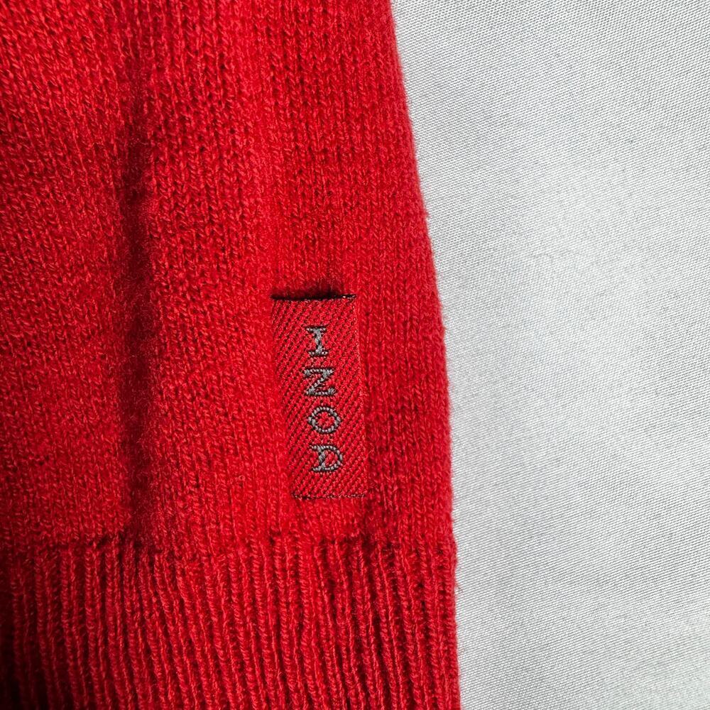 Izod Men's sz Large Sleeveless Pullover Vest Sweater Rust Red Preppy Golf - Picture 5 of 7